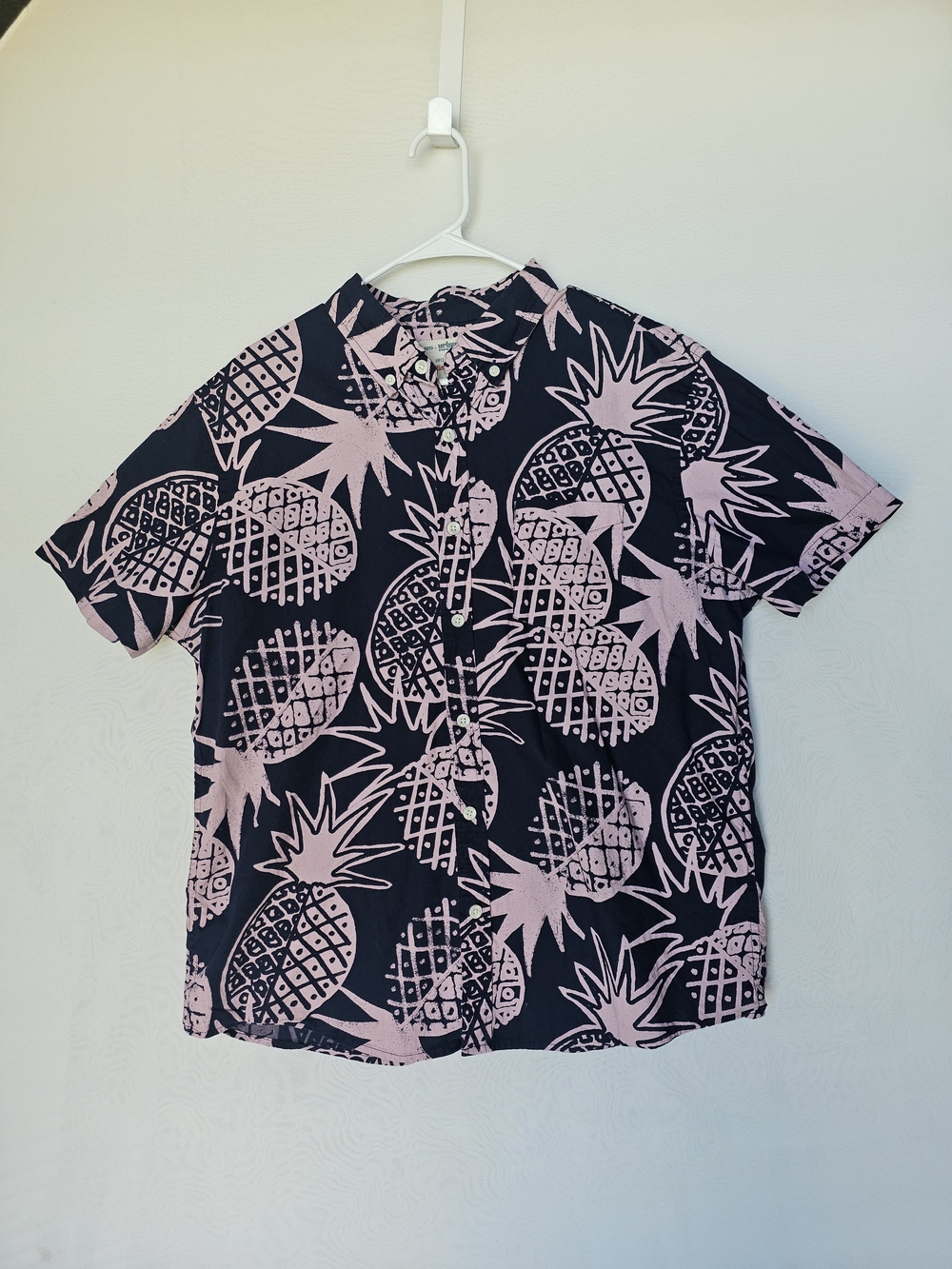 Urban Pipeline XL Pineapple Shirt Mens Blue Pink Cotton